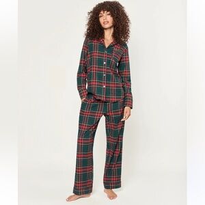 Petite Plume Brushed Twill Pajama Set Kensington Tartan